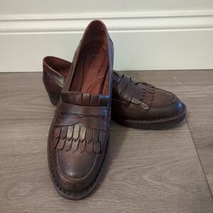Born Loren Kiltie Loafers Brown Leather 8.5M